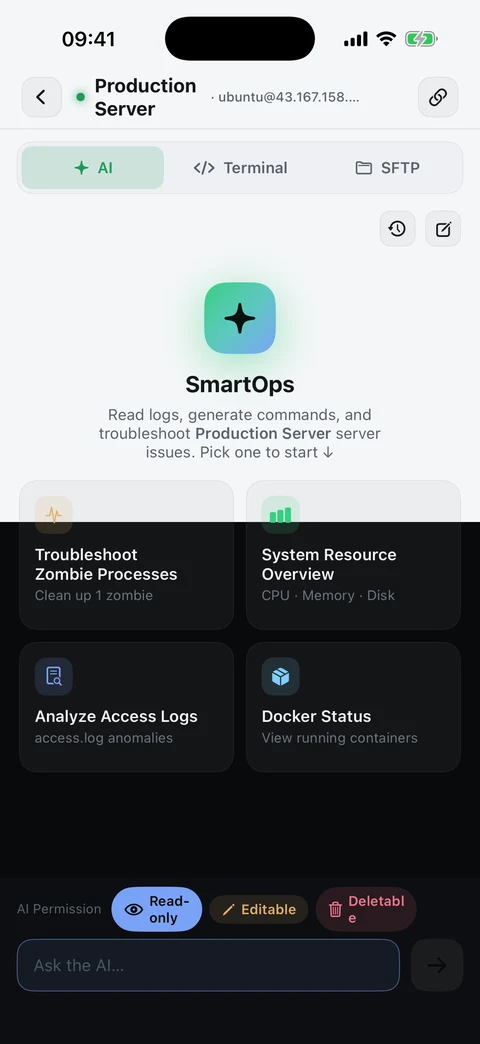 ShellPilot AI assistant screen